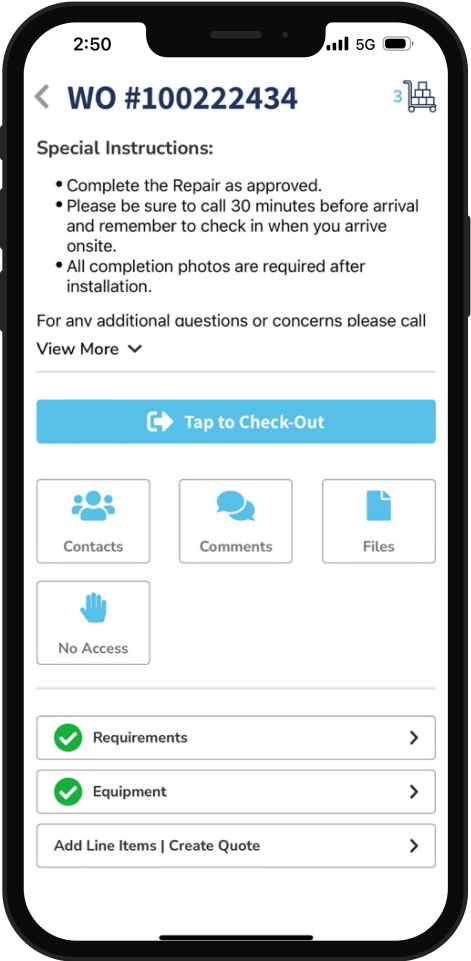 Submit a Work Order