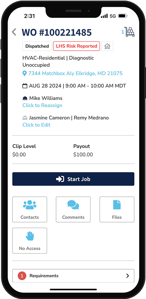 Submit a Work Order